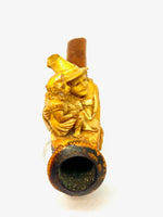 Load image into Gallery viewer, Antique Pipe Man with barrel organ and monkey
