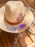 Load image into Gallery viewer, Hand Painted Flower Bouquet Hat Women
