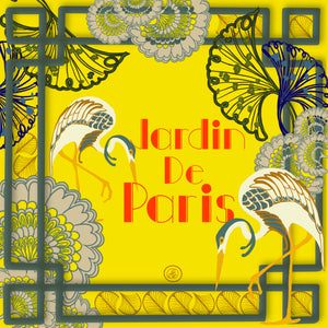 Jardin De Paris Yellow Small Silk Square Scarf