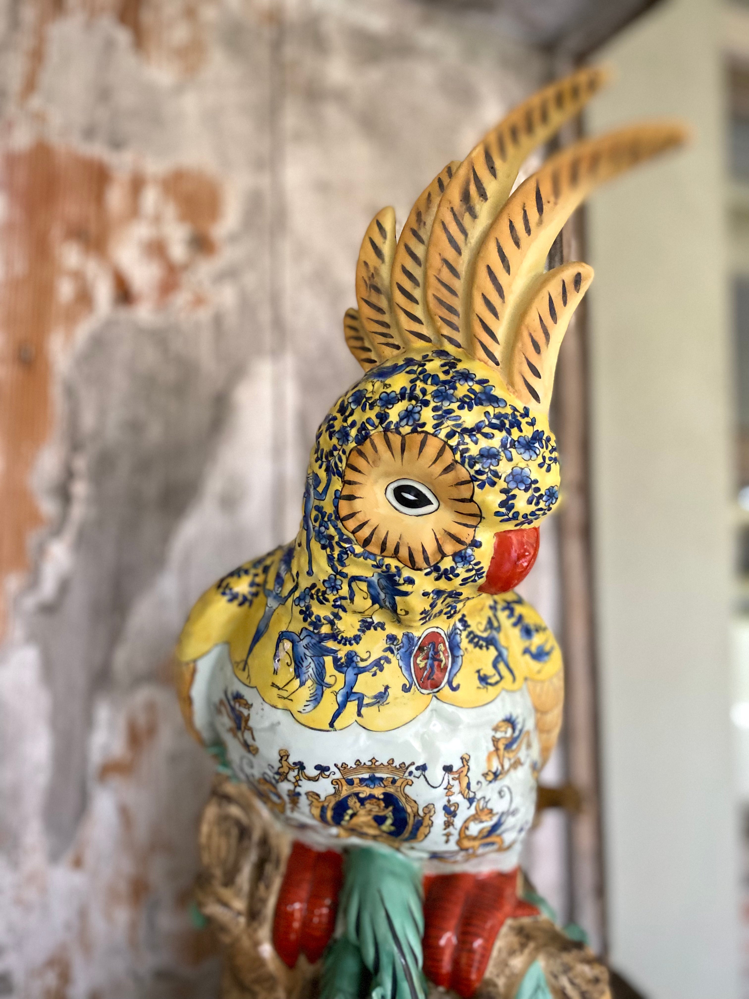Vintage large ceramic «Cockatoo»