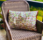Load image into Gallery viewer, Garden Of Joy Luxury Velvet Cushion with fringes
