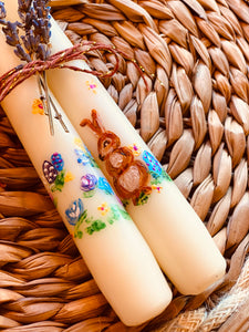 Hand Painted Candles Easter