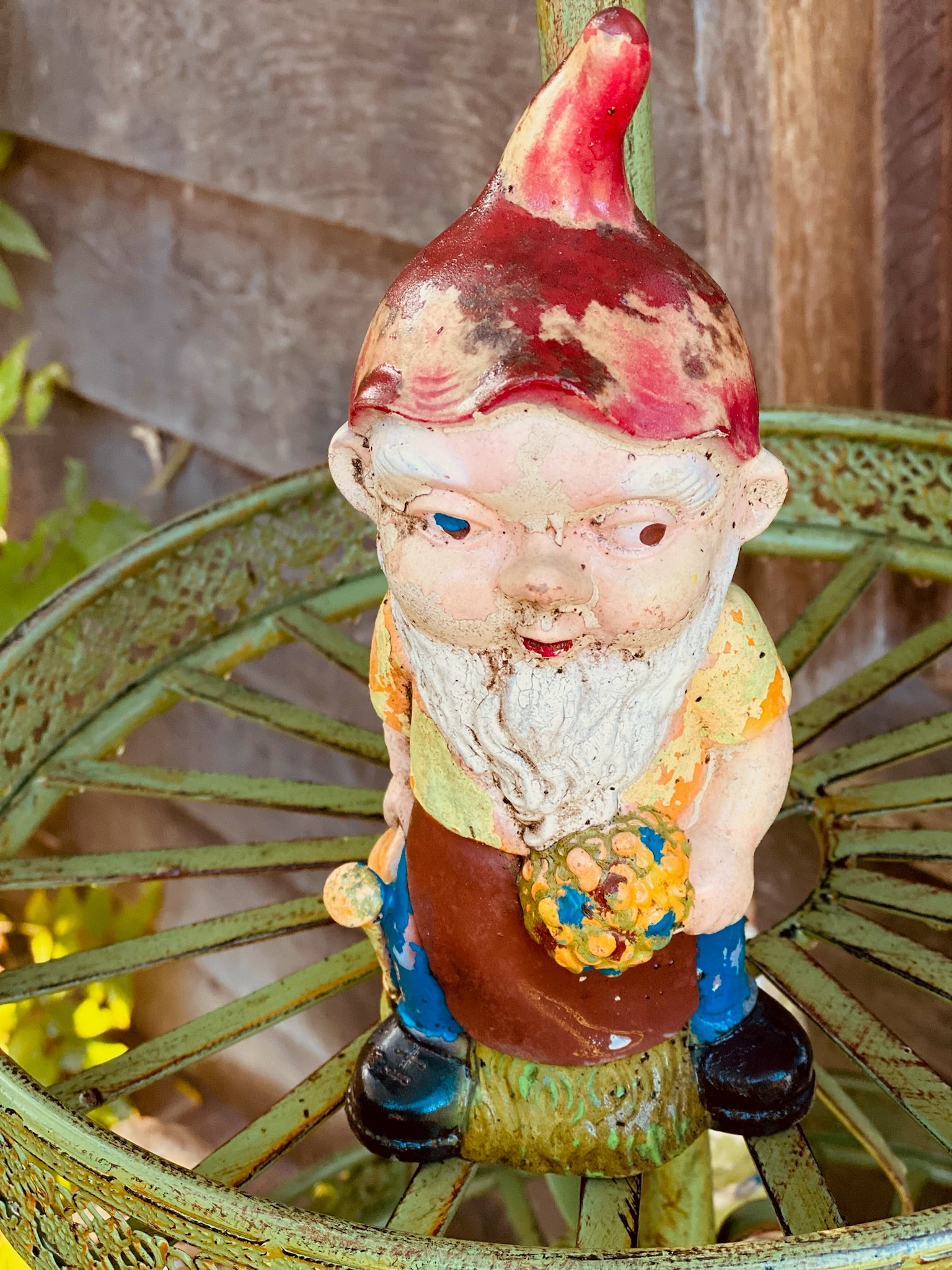 Vintage Stone Gnome “Flower”