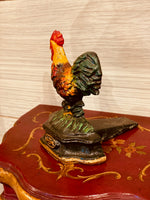 Load image into Gallery viewer, Vintage Doorstop set &quot;Rooster &amp; Pig&quot;
